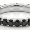 Deimantinė juostelė su juodais deimantais (2.20 ct) 3.10 mm baltas auksas 11