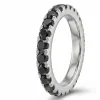 Deimantinė juostelė su juodais deimantais (2.20 ct) 3.10 mm balto aukso