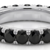 Deimantinė juostelė su juodais deimantais (2.90 ct) 3.60 mm baltas auksas 11