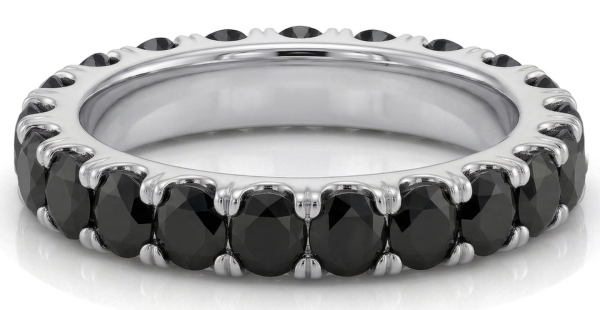 Deimantinė juostelė su juodais deimantais (2.90 ct) 3.60 mm baltas auksas 11