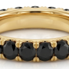 Deimantinė juostelė su juodais deimantais (2.90 ct) 3.60 mm geltonas auksas 11