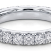 Deimantinė juostelė su laboratoriniais deimantais (2.20 ct) 3.10 mm balto aukso 2