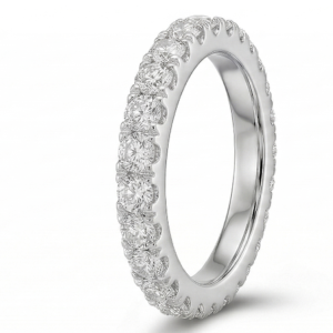 Deimantinė juostelė su laboratoriniais deimantais (2.20 ct) 3.10 mm balto aukso