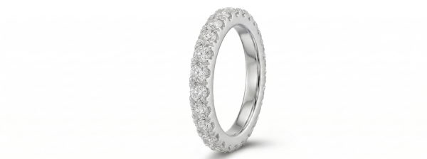 Deimantinė juostelė su laboratoriniais deimantais (2.20 ct) 3.10 mm balto aukso