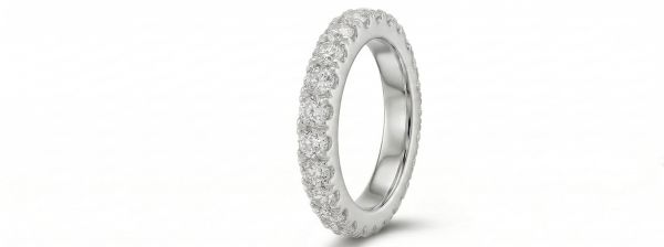 Deimantinė juostelė su laboratoriniais deimantais (2.90 ct) 3.60 mm balto aukso