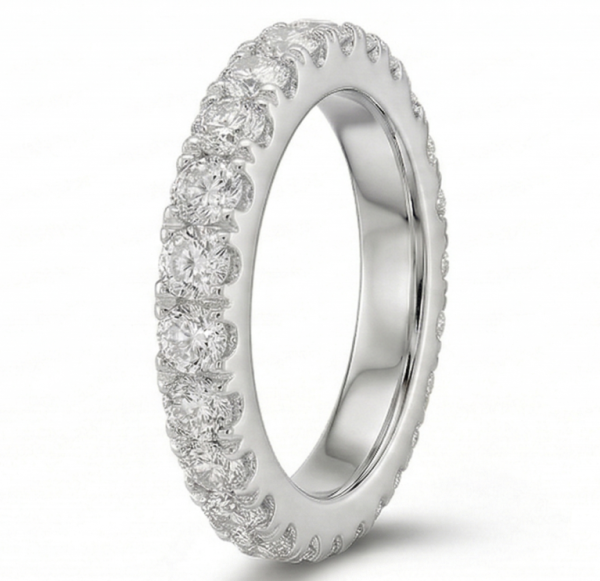 Deimantinė juostelė su laboratoriniais deimantais (2.90 ct) 3.60 mm balto aukso