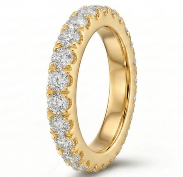 Deimantinė juostelė su laboratoriniais deimantais (2.90 ct) 3.60 mm geltono aukso