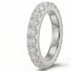 Deimantinė juostelė su laboratoriniais deimantais (3.80 ct) 4.00 mm balto aukso