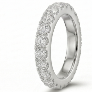 Deimantinė juostelė su laboratoriniais deimantais (3.80 ct) 4.00 mm balto aukso
