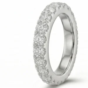 Deimantinė juostelė su laboratoriniais deimantais (3.80 ct) 4.00 mm balto aukso
