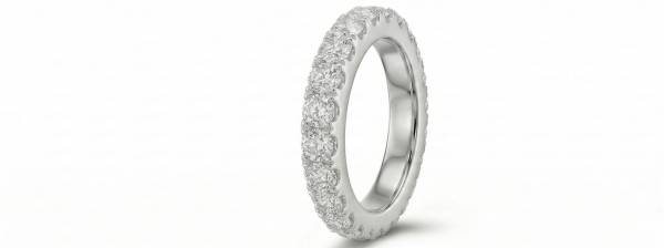Deimantinė juostelė su laboratoriniais deimantais (3.80 ct) 4.00 mm balto aukso