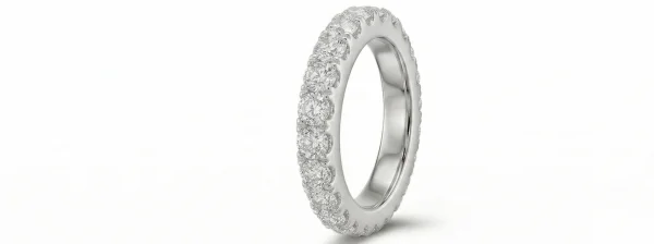 Deimantinė juostelė su laboratoriniais deimantais (3.80 ct) 4.00 mm balto aukso