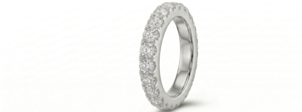 Deimantinė juostelė su laboratoriniais deimantais (4.30 ct) 4.20 mm raudonas aukso balto auksas