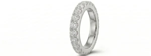 Deimantinė juostelė su laboratoriniais deimantais (4.30 ct) 4.20 mm raudonas aukso balto auksas