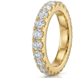Deimantinė juostelė su laboratoriniais deimantais (4.30 ct) 4.20 mm raudonas auksas geltono aukso