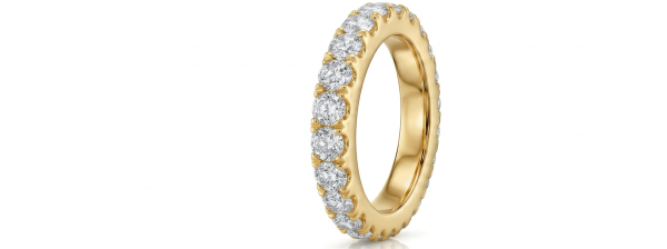 Deimantinė juostelė su laboratoriniais deimantais (4.30 ct) 4.20 mm raudonas auksas geltono aukso