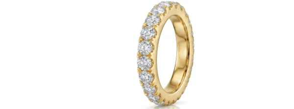 Deimantinė juostelė su laboratoriniais deimantais (4.30 ct) 4.20 mm raudonas auksas geltono aukso