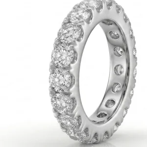 Deimantinė juostelė su laboratoriniais deimantais (7.00 ct) 5.40 mm balto aukso