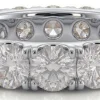 Deimantinė juostelė su laboratoriniais deimantais (9.10 ct) 5.90 mm balto aukso 22