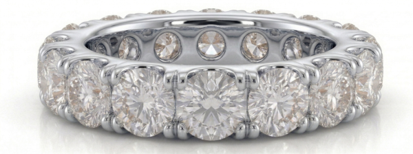 Deimantinė juostelė su laboratoriniais deimantais (9.10 ct) 5.90 mm balto aukso 22