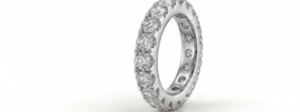 Deimantinė juostelė su laboratoriniais deimantais (9.10 ct) 5.90 mm baltas auksas