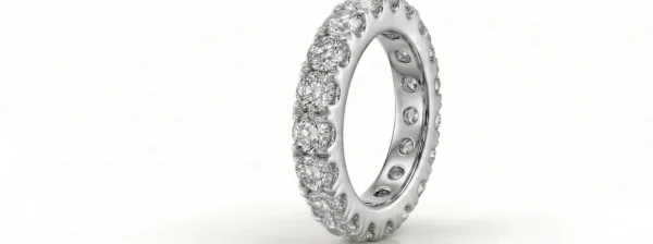 Deimantinė juostelė su laboratoriniais deimantais (9.10 ct) 5.90 mm baltas auksas