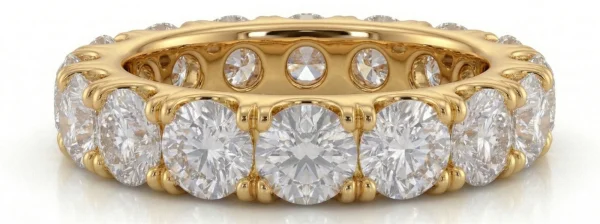 Deimantinė juostelė su laboratoriniais deimantais (9.10 ct) 5.90 mm geltono aukso 22