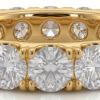 Deimantinė juostelė su laboratoriniais deimantais (9.10 ct) 5.90 mm geltono aukso 22