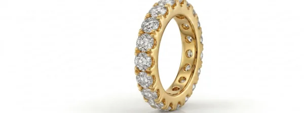 Deimantinė juostelė su laboratoriniais deimantais (9.10 ct) 5.90 mm geltonas auksas