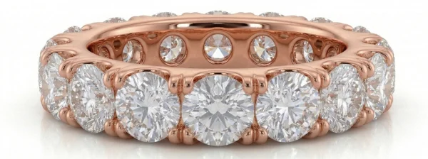 Deimantinė juostelė su laboratoriniais deimantais (9.10 ct) 5.90 mm raudono aukso 22