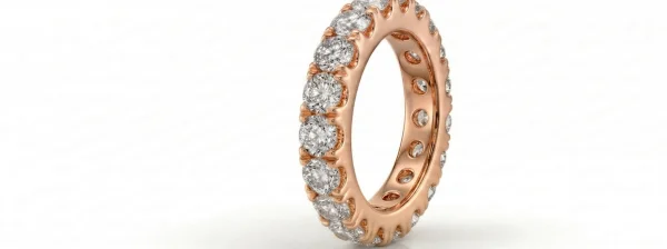 Deimantinė juostelė su laboratoriniais deimantais (9.10 ct) 5.90 mm raudonas auksas
