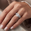 Žiedas juostelė su deimantais balto aukso (4.50 ct) 4.40 mm