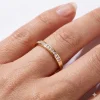 Žiedas-juostelė su deimantais Channel ant piršto (15 vnt - 0.15 ct) 1.90 mm