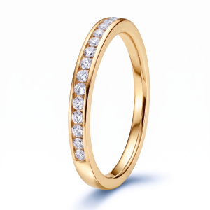 Žiedas-juostelė su deimantais Channel geltonas auksas (15 vnt - 0.15 ct) 1.90 mm.png