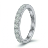 Žiedas su deimantais - balto aukso deimantinė juostelė (10 vnt - 1.00 ct) 3.10 mm
