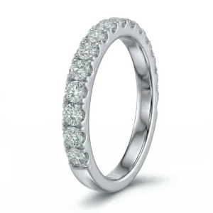 Žiedas su deimantais - balto aukso deimantinė juostelė (LAB 13 vnt - 1.05 ct) 3.00 mm 2
