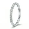 Žiedas su deimantais - balto aukso deimantinė juostelė (LAB 15 vnt - 0.45 ct) 2.00 mm 2
