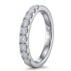 Žiedas su deimantais - balto aukso deimantinė juostelė (LAB 9 vnt - 1.35 ct) 3.60 mm 2