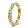 Žiedas su deimantais - raudono aukso deimantinė juostelė (13 vnt - 1.05 ct) 3.00 mm