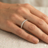 Žiedas su deimantais - raudono aukso deimantinė juostelė (15 vnt - 0.75 ct) 2.40 mm