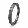 Juodas auksas auksinis žiedas - Memory Kvadratai Black II 4 mm