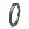 Juodas auksas auksinis žiedas - Memory Kvadratai Black II 4 mm