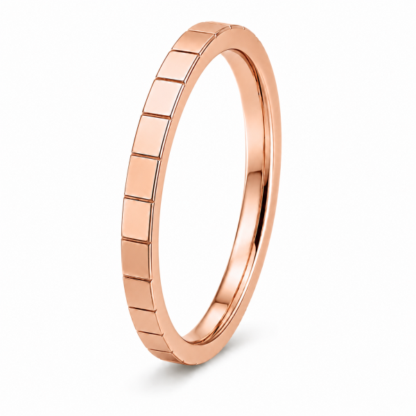 Geltono aukso auksinis žiedas - Memory Kvadratai kartu su deimantinė juostelė.