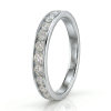 Balto aukso Žiedas-juostelė su deimantais Channel (15 vnt - 0.75 ct) 2.70 mm
