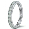 Balto aukso Žiedas-juostelė su deimantais Channel (10 vnt - 1.00 ct) 3.30 mm