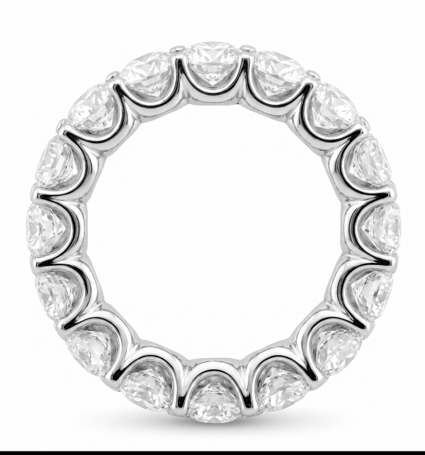 Deimantinė juostelė su deimantais - Deimantinis žiedas (5.50 ct) 4.30 mm balro aukso