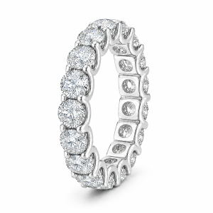 Balto auksoDeimantinė juostelė su deimantais - Deimantinis žiedas (5.50 ct) 4.30 mm