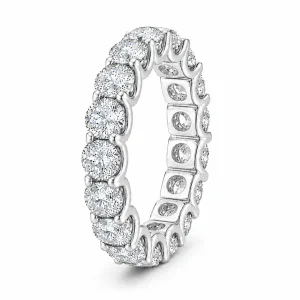 Balto auksoDeimantinė juostelė su deimantais - Deimantinis žiedas (5.50 ct) 4.30 mm