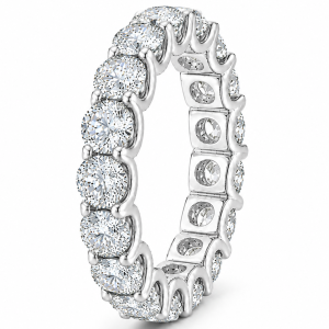 Balto auksoDeimantinė juostelė su deimantais - Deimantinis žiedas (5.50 ct) 4.30 mm