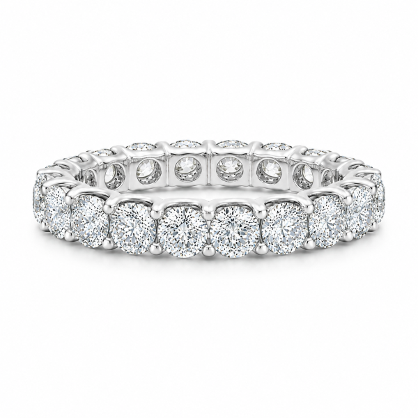 Balto aukso deimantinė juostelė su deimantais - Deimantinis žiedas (5.50 ct) 4.30 mm 3